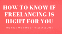 To Freelance or Not To Freelance. That's the question.